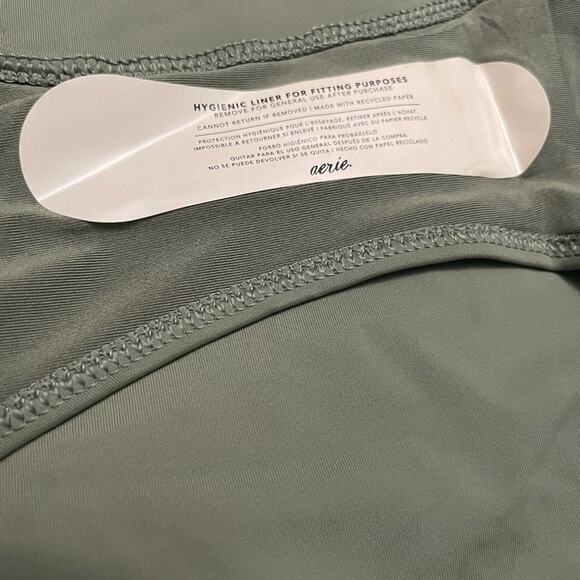 American Eagle Aerie Olive Fun Swimsuit Full Bottom Size Large NWT A-04 - Picture 7 of 9